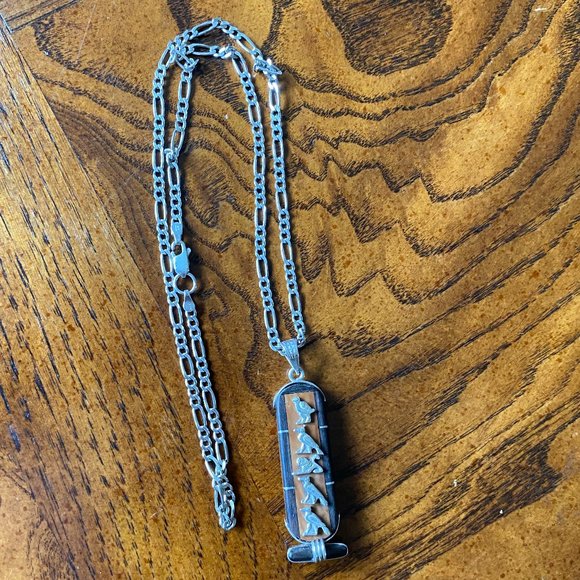 Silver Pharaonic/Ivory Pendant - Picture 3 of 14